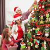 24 Stück Lustige Grinch Weihnachtsdekorationen Weihnachtsbaum Holz Hängeornamente Sortierte Grinch-Motive Weihnachtsbaumschmuck