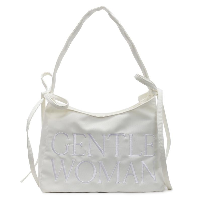 Underarm Bag 2025 New Fashion High-end Bow Nylon Cloth Bag Candy Color Thai Letter Single Shoulder Armpit Bag Handbag