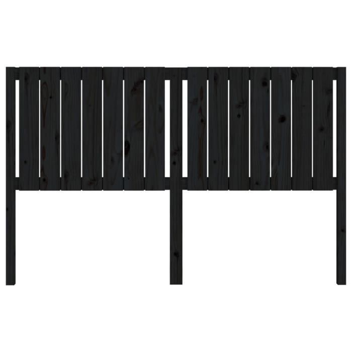 VidaXL Headboard Black 165.5x4x100 Cm Solid Pine Wood 818884