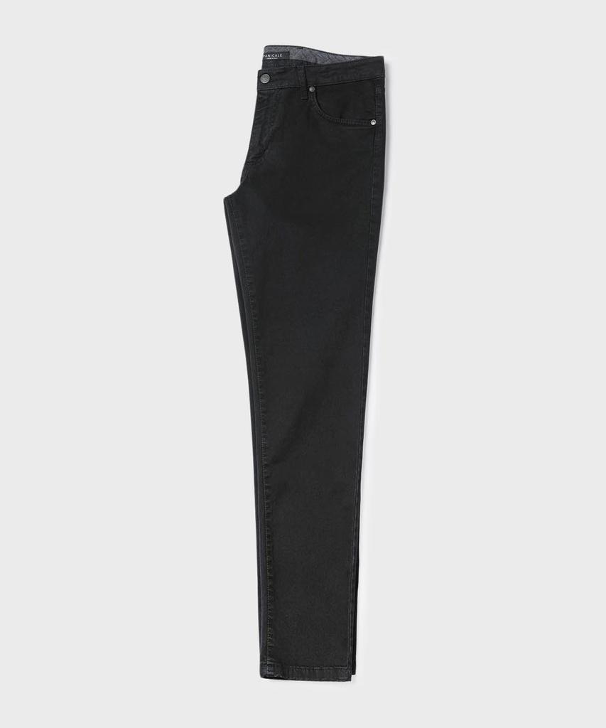 PANICALE Slim Fit Cotton Pants [Black]