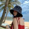 Retro Fisherman's Hat Windproof Sun Cap New Flower Embroidery Cowboy Hat  Autumn