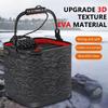 Collapsible Folding Bucket 3D Textured Fish Bucket Gear Live Bait Container  Outdoor Fishing