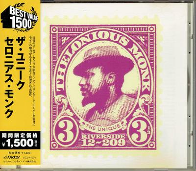CD THELONIOUS MONK  The Unique Very Personal Treatment VICJ41074 Riverside Recor 2005 Japan ObiJazz Used