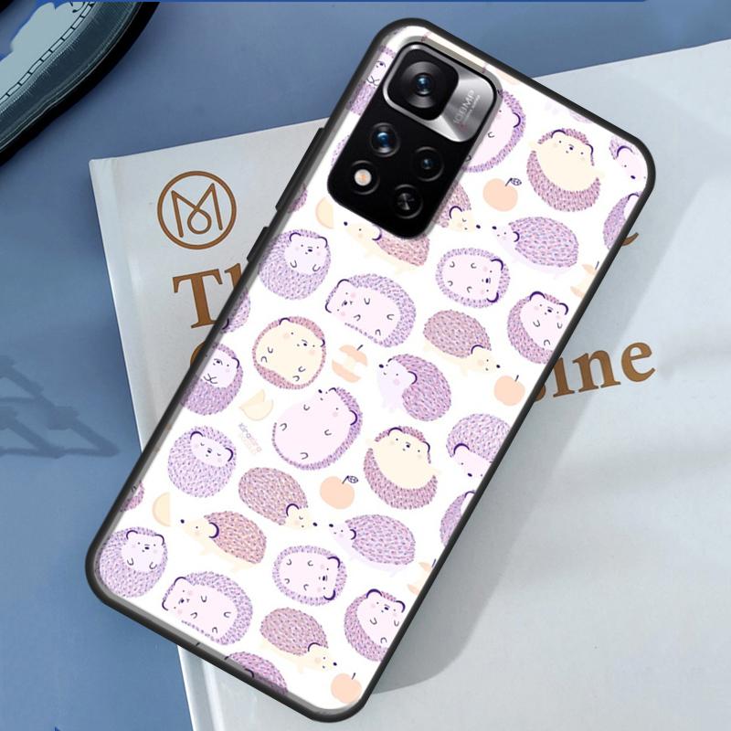 Kawaii Hedgehog Case For Xiaomi Redmi Note 14 13 11 9 10 12 Pro 9S 10S 11S 12S Redmi 10C 12C 13C 14C Cover