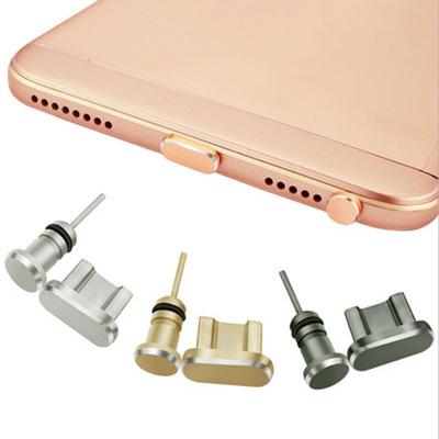 Stopper Earphone Port Charging Port Cover Metal Dust Plug 3.5mm Jack Micro USB for Android Phone