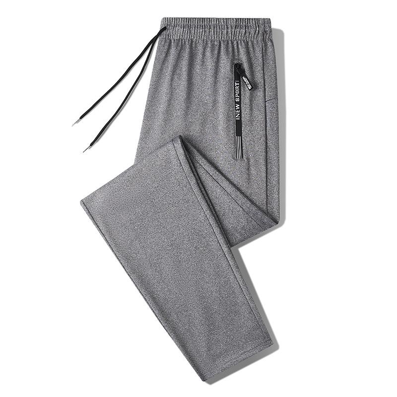 Men's European Size Casual Sports Sweatpants - Solid Color, Drawstring, Autumn/Winter Fitness & Running