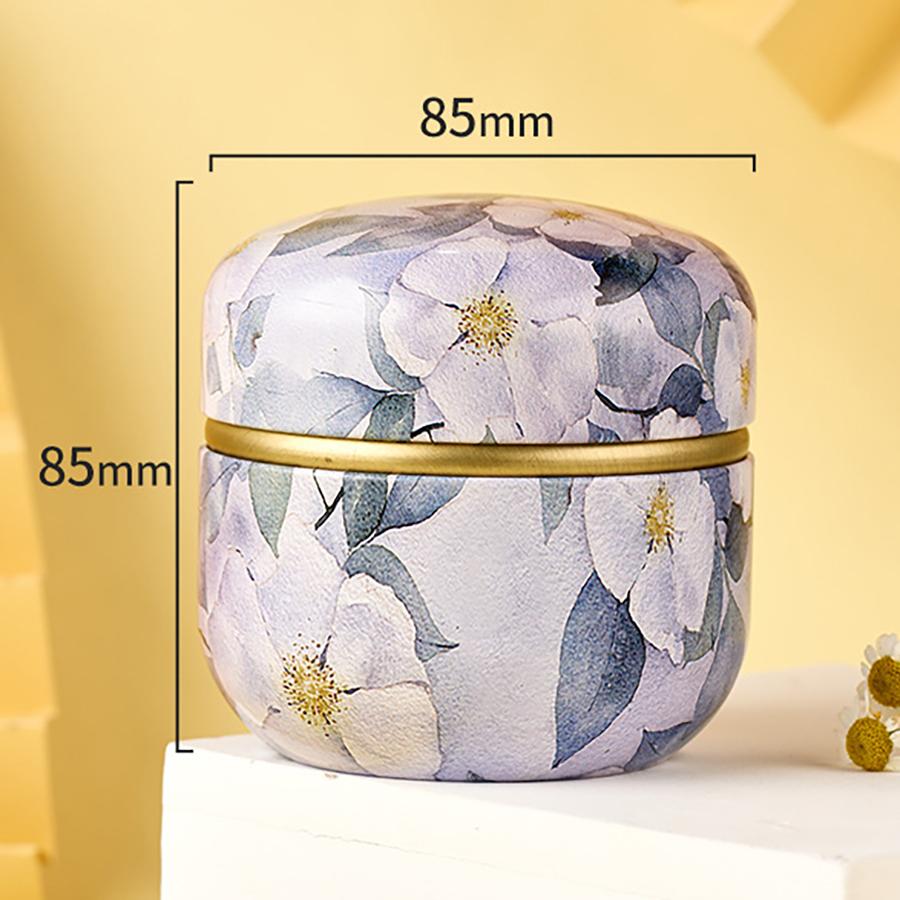 Empty Tea Tin Loose Tea Containers With Lid Sealed Jar Metal Coffee Candy Cans Jewelry Boxes Candy Cans Round Can