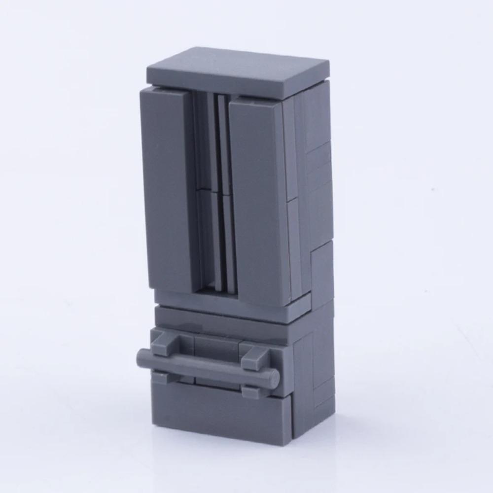 MOC Město Dům Stavebnice Kuchyně Kancelář Ložnice Piano Postel Pohovka Lednice Lampa Knihovna Akvárium Sada Kostek Hračky