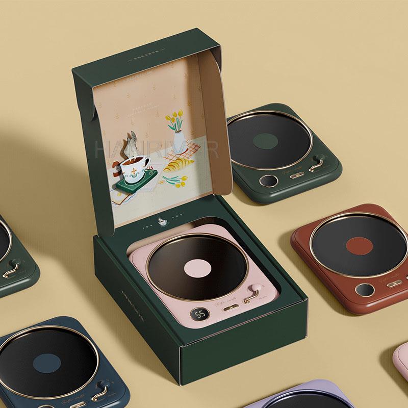 220V Cup Heater Coffee Mug Warmer Timer Heating Coaster Smart Thermostatic Heating Pad Hot Plate Hot Milk Coffee Cup Warmer 25W