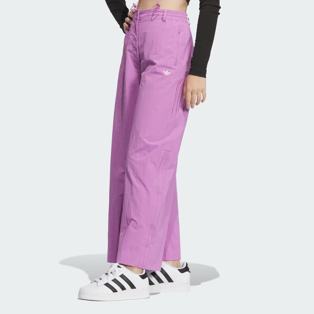 Adidas Originals Atlanta Wide Leg Track Pants Women Bottoms Purple JJ4962
