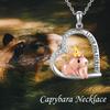 [YFN] Capybara Necklace for Women, 925 Sterling Silver, Capybara Pendant, Capybara Birthday Necklace, Capybara Accessory, Capybara Gift for Her