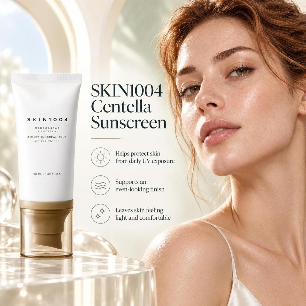 Skin1004 Madagascar Centella Collection Sonnenschutz 50 ml /Air-Fit Sonnencreme Plus 50 ml/Water-Fit Sonnenserum 50 ml SPF50+ PA++++