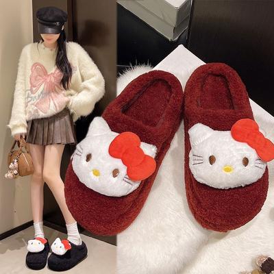 Versatile Comfortable and Non-slip Outer Wear Cotton Slippers Autumn and Winter New Thick-soled Warm Cotton Slippers