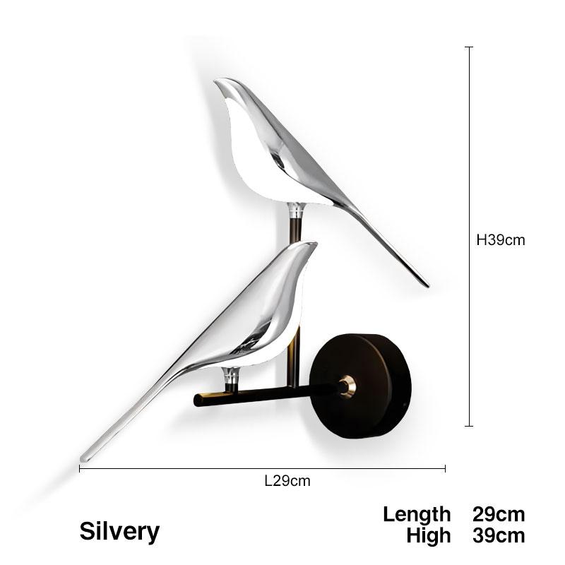 Creative Bird 360° Rotatable LED Wall Lamps Bedroom Bedside Indoor Golden Touch Switch LED Wall Lights Wall Sconce Home