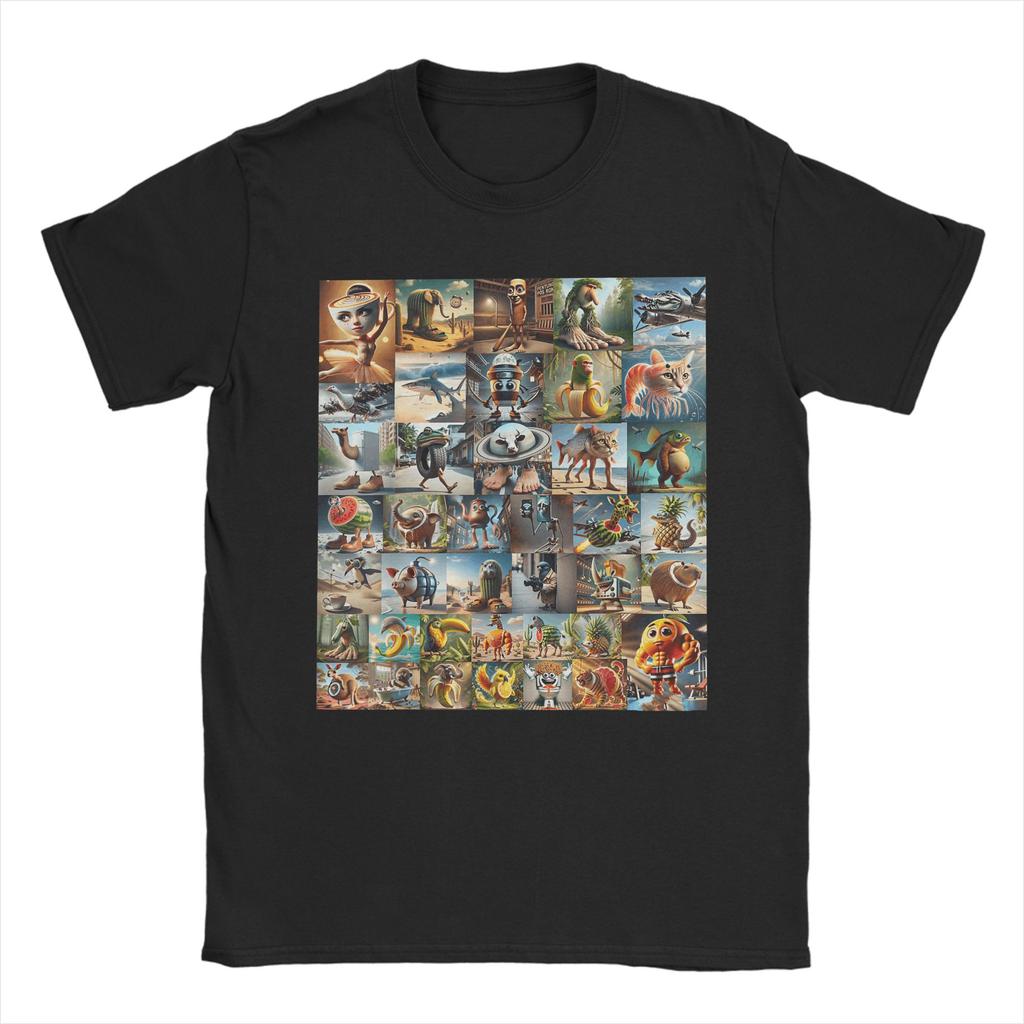 Types of Italian Brainrot Meme Character T Shirts Men Cotton Leisure T-Shirts Round Collar Tee Shirt Short Sleeve Clothing