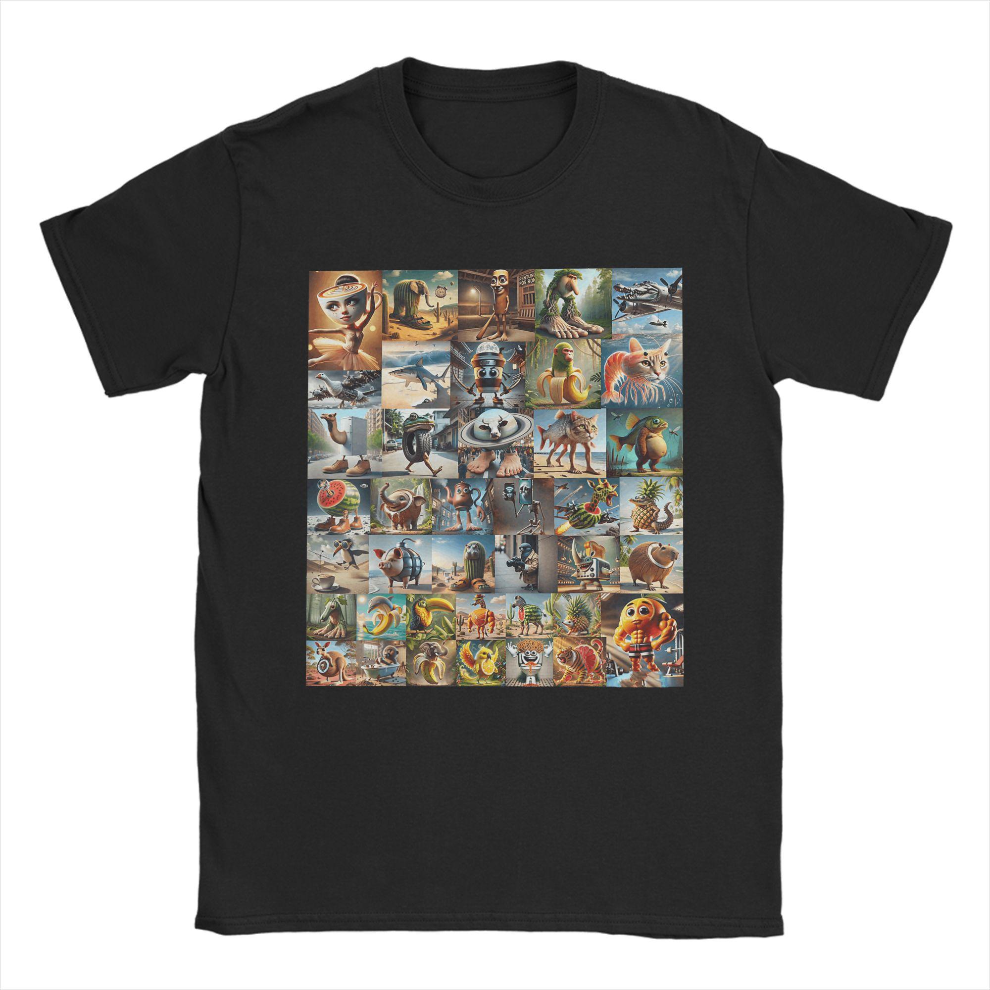 

Vintage T-Shirt Italian Brainrot Characters Halloween Themes Cotton T Shirts Fashion Tshirt for Mens Casual Short Sleeve Tees 4XL