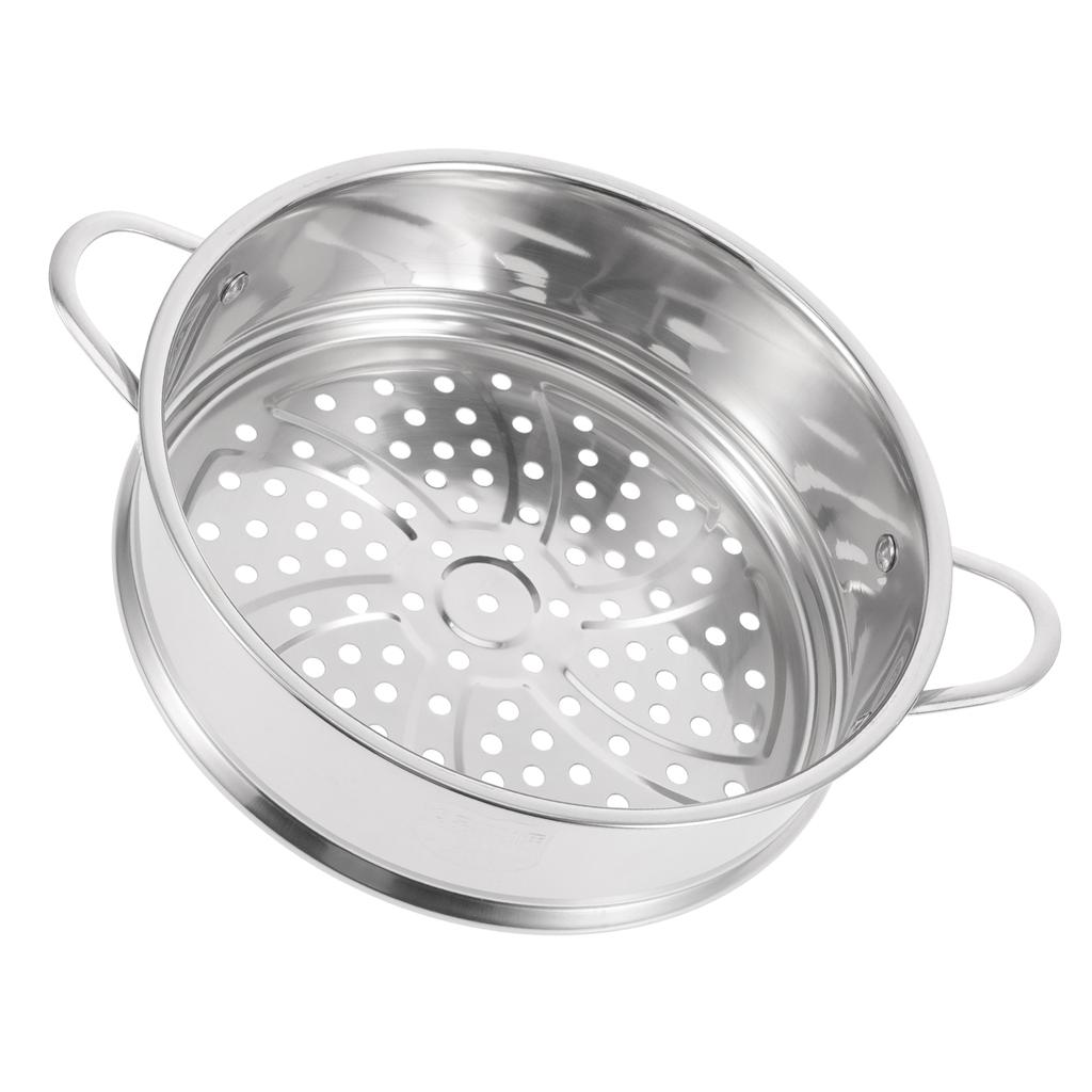 Pans Cooker Bbq Grill Baskets Stainless Steel Steamer Cookware Grid Soup Pot Silver