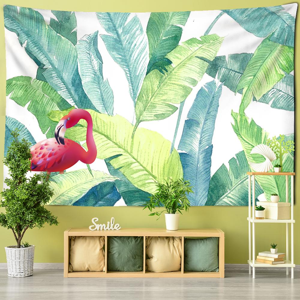 Macara Verde Frunză de Palmier Tapiserie Agățată de Perete Mică Proaspătă Hippie TAPIZ Decor Boem Cameră Pânză de Fundal