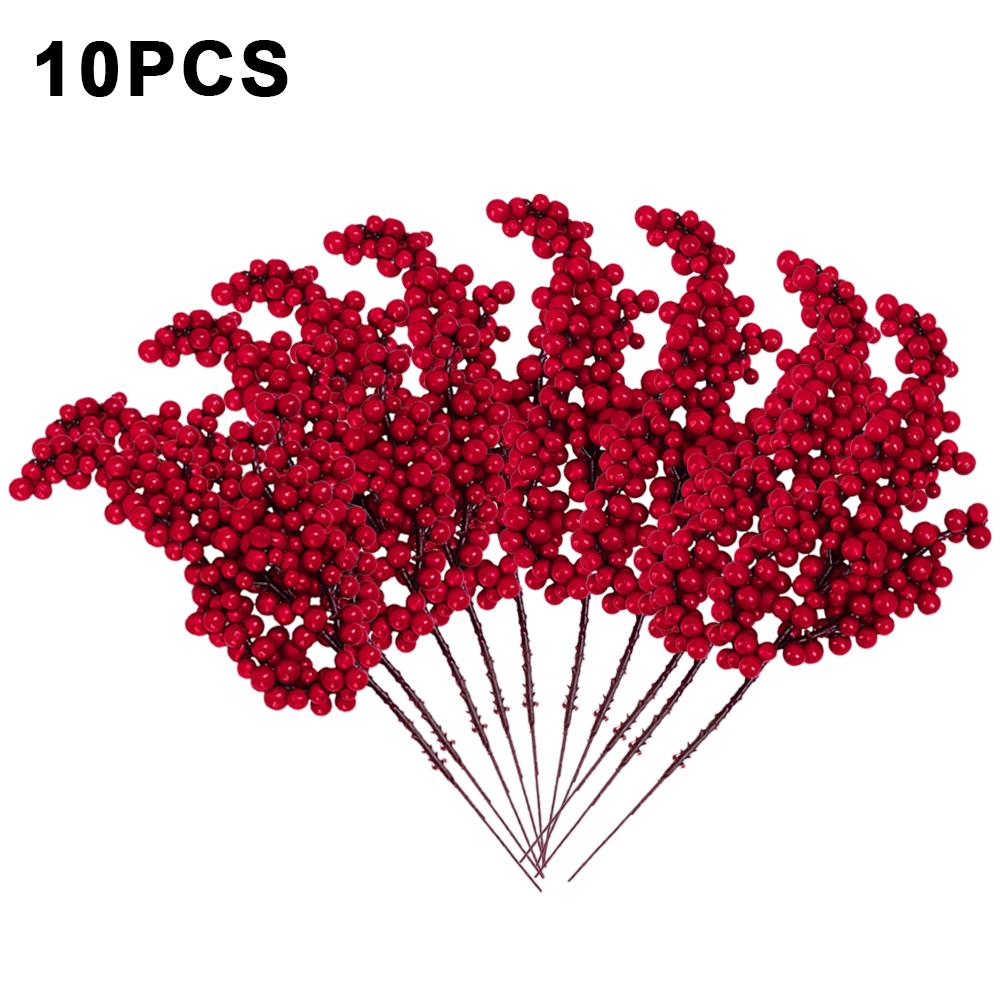 12/1 Stück Weihnachten Rote Beeren Künstliche Frucht Stechpalmenbeere Staubgefäß-Strauß Für Weihnachten Hochzeit Party Dekoration Haus DIY Bastelarbeiten