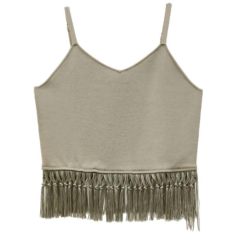 

VEROMODA Women s Tassel U-Neck Camisole Top XS