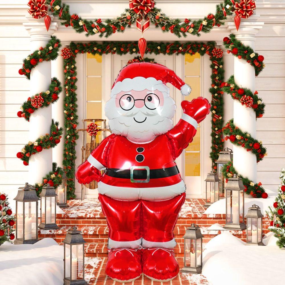 Gingerbread Man 3D Santa Claus Balloons Extra Large Xmas Tree Balloons  Easter Gift