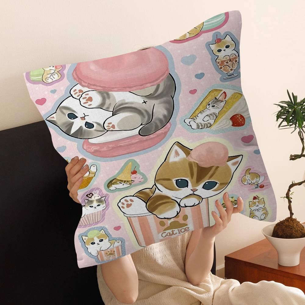 Fashion Luxury Cute Mofusand Cat Cushion Cover Pillow Cover Decor Pillowcase Printed Cushion Case For Couch