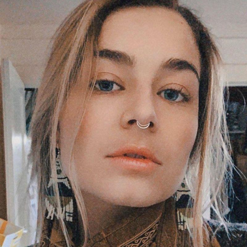 Ring Female Double Layer European and American Style Simple Personality Puncture Hypoallergenic Earring Bone Ring Nose Ring Male Puncture Handsome
