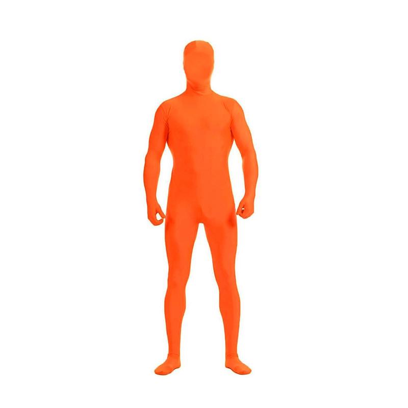 Fluorescent Color Zentai Invisible Jumpsuit Cosplay Costume Bodysuits Halloween Skin Tight Suit Stretch Disappearing Jumpsuit