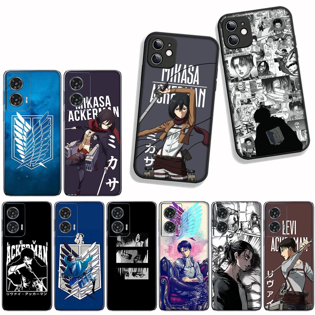 Coque Cover for OPPO A80 A60 A40 A38 A79 A16 A17 A58 A78 A94 A95 A57 A15 A74 A53 A96 A98 Case Attack On Titan Levi Eren Jaeger