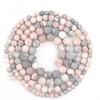 Natural Pink Smooth Round Gemstone Beads for DIY Jewelry Making