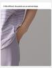Women's Pure Cotton Pajama Set with Built-in Bra, Short Sleeve Top & 7/8 Pants - Sweet Summer Homewear.