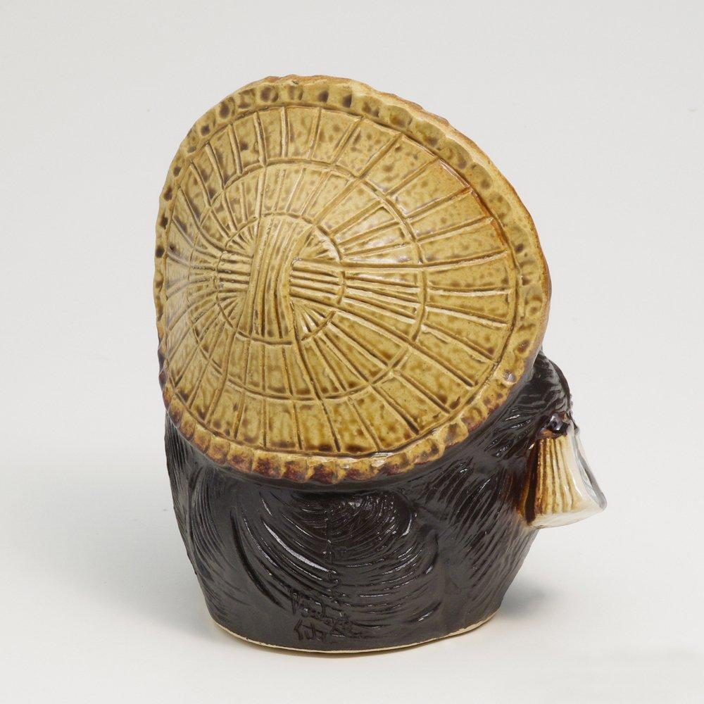 Marui Pottery Shigaraki Ware Wishing Tanuki Size 19cm x 22cm Lucky Made in (Female) Figurine, 7, Approx. (W) (H), Charm, Gift, Ceramic, Japan,