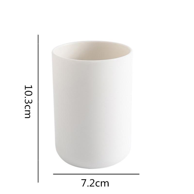 Badezimmerbecher Kunststoff Mundspülbecher Kaffee Tee Wasserbecher Zuhause Reise Einfarbige Zahnbürstenhalter Trinkgeschirr Tasse