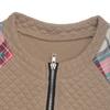 Women S Vintage Casual Loose Fit Plaid Patchwork Long Sleeve Sweatshirt