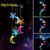 New LED Solar Wind Chime Crystal Ball Hummingbird Wind Chime Light Color Changing Waterproof Hanging Solar Light For Home Garden