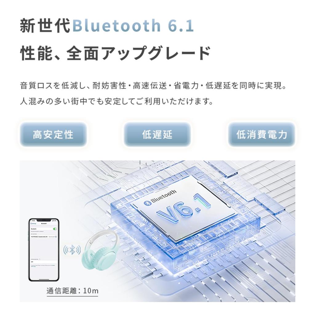 Meisei Shop Wireless Bluetooth Wired and Wireless HiFi Sound 40mm Noise Compatible with and Mint Green Headphones, 6.1, Compatible, Over-Ear, Quality,