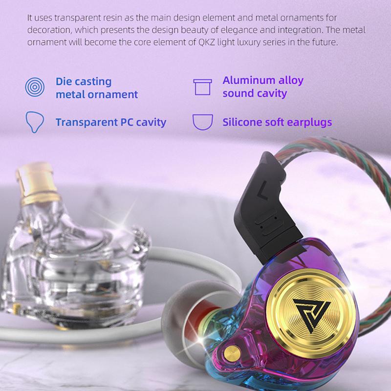 AK3 FiLe Wired Earphone with Microphone HiFi Music Monitor Bass Headphones Noise Cancelling Headset For Sport Gaming Earbuds