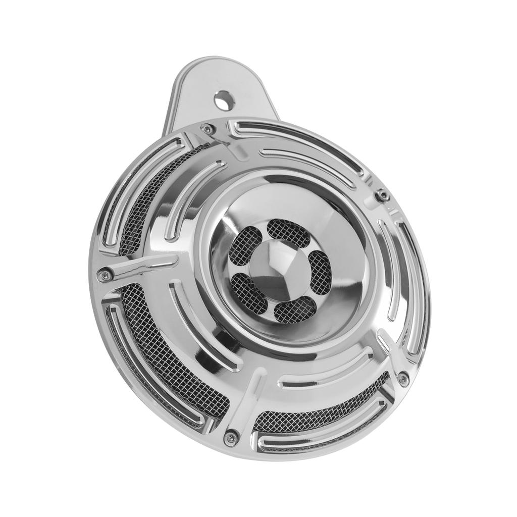Motorcycle Black/Chrome Horn Cover CNC Aluminum Horn Assembly For Harley Touring 1991-Later Big Twin Sportster XL 883 1200 07-Up