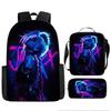Battle of the Twin Cities Arcane Children's School Bag Pencil Case Backpack Elementary School Cartoon Backpack Three-piece Set