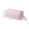 Quilted Cosmetic Bag Bow Print Storage Pouch Gifts Hair Styling Tool Bag