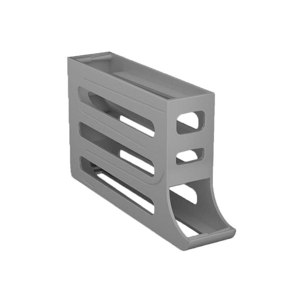 Automatický posuvný držák na vejce Úložná krabice Košík na vejce Organizér kontejneru Skládací lednička Dávkovač vajec do kuchyně