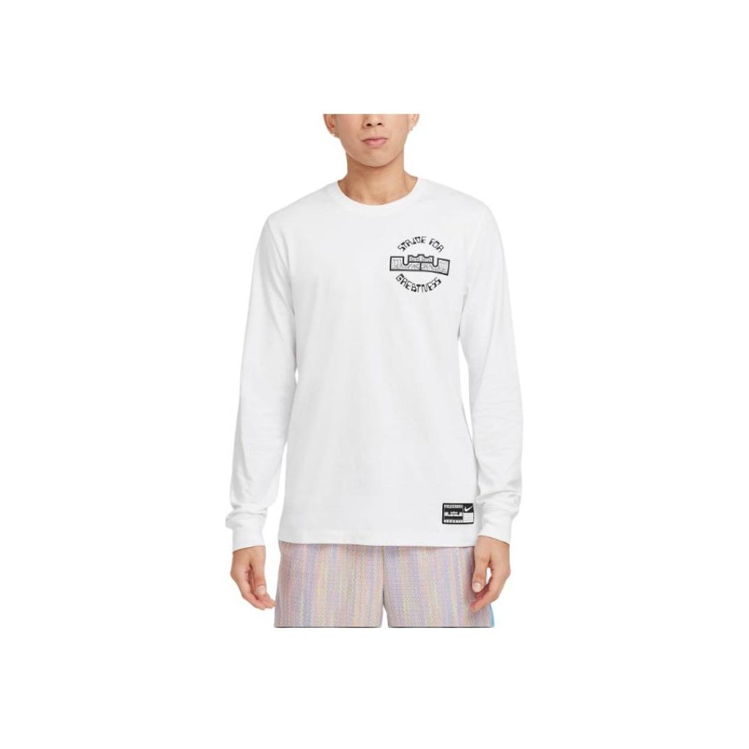 

Nike Футболка Max90 LeBron свободного кроя с круглым вырезом и длинным рукавом, мужская, белая HF6191-100 2XL