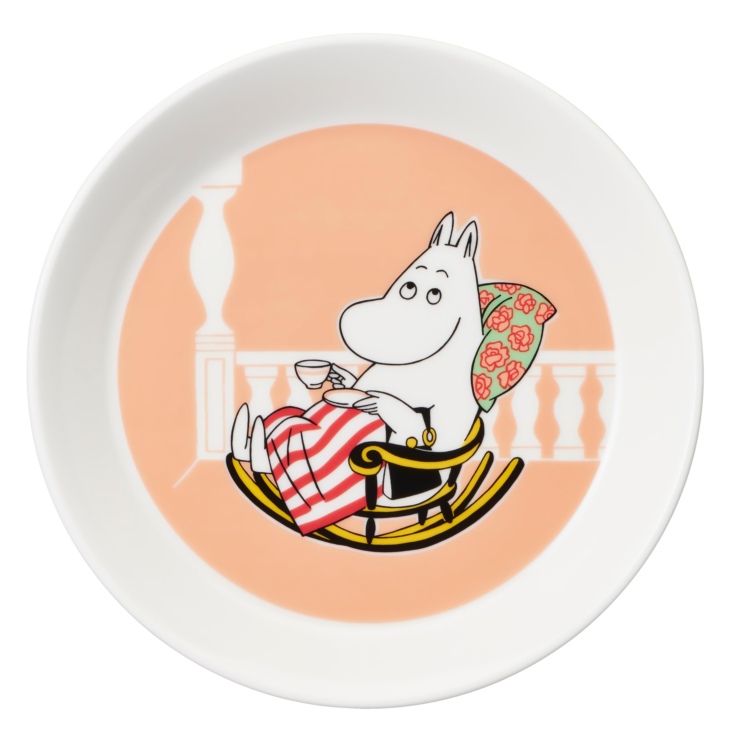 

[Officially Imported] Arabia Moomin Moominmamma Marmalade Plate, 19cm, Microwave, Oven, and Dishwasher Safe (Product Number 1057215)