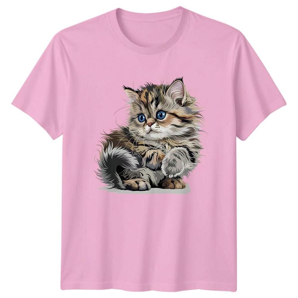 Adorable Fluffy Kitten Easily Distracted TShirt Funny Cat Cats Birthday Gift