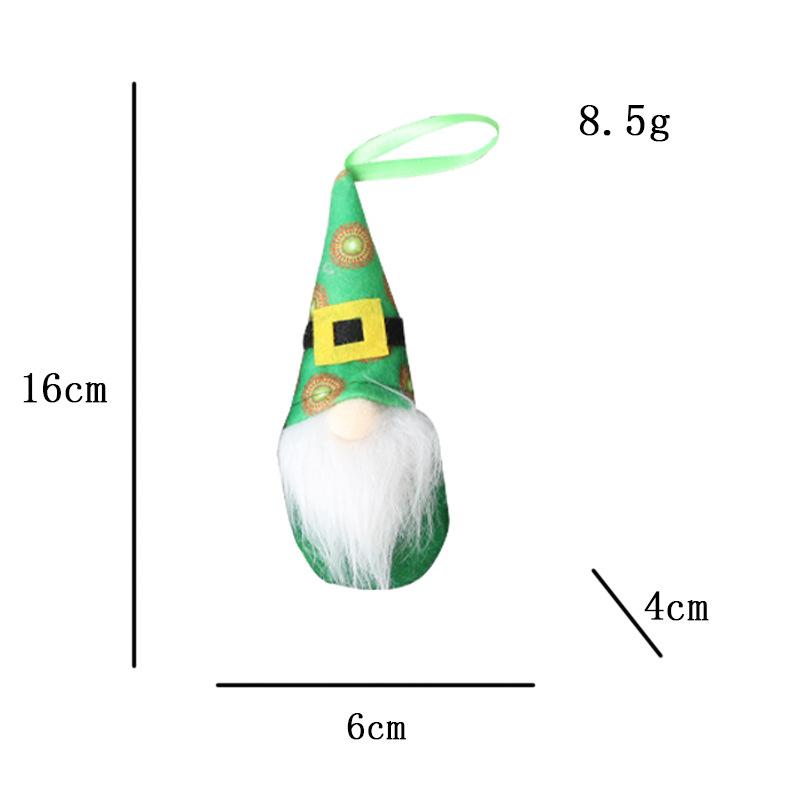 Irish Festival Green Elf Doll Pendant St. Patrick'S Day Window Decoration Ornaments