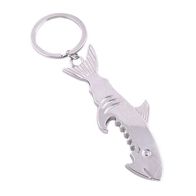 Porte-clés Pendentif Requin Mode Décapsuleur Alliage Polyvalent Porte-clés