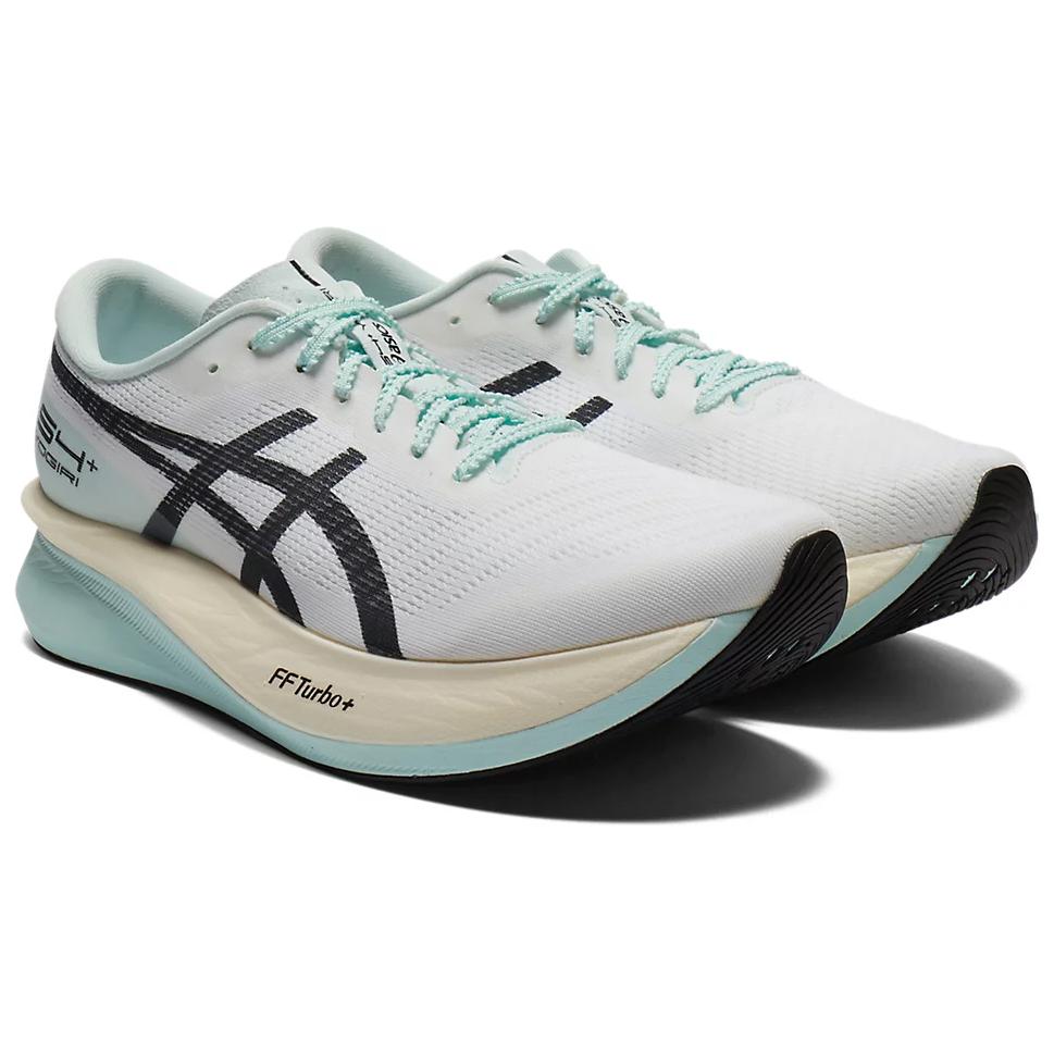 Asics S4+ Yogiri White Black Aqua Unisex Sneakers Grey 1013A158-100