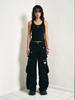 YEEL Y. Ribbed Sleeveless Top Black
