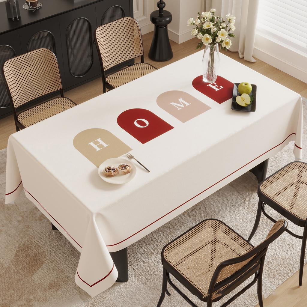 Rechteckige Tischdecke aus Leder, Wasserdicht, Ölbeständig, Fleckenresistent, Ohne Waschen, Rutschfest, Luxuriöse Tischabdeckung