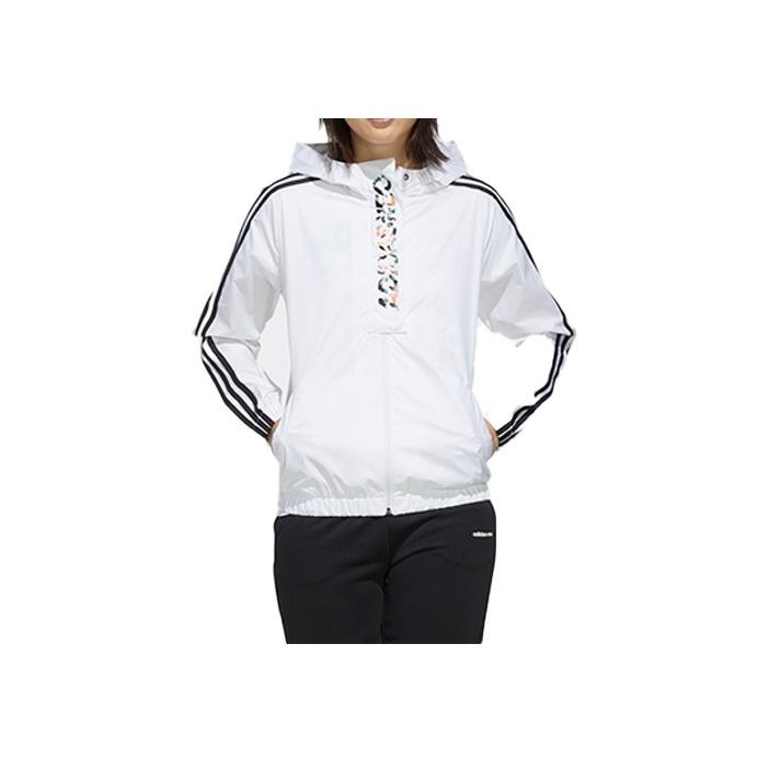 

Adidas Neo Faves Спортивная куртка с капюшоном и цветочным логотипом в виде алфавита Женская верхняя одежда Белый FP7321 M